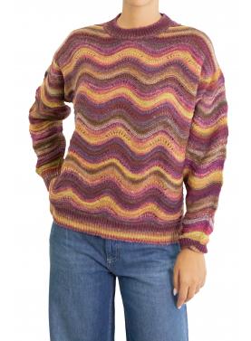 Maglione girocollo multicolor 